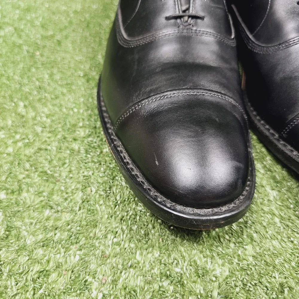 Allen Edmonds Park Avenue Black Leather Cap Toe Formal Dress Shoes Mens 13 A